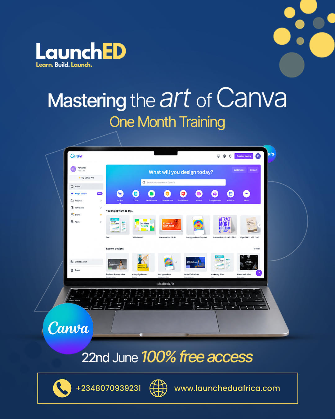 Mastering the Art of Canva Training Flyer